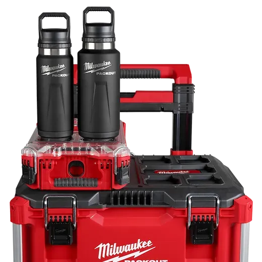 Milwaukee 48-22-8382B PACKOUT™ 18 oz 18/8 Stainless Steel Black Insulated Bottle with Chug Lid