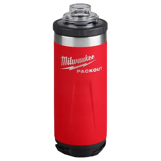 Milwaukee 48-22-8382R PACKOUT™ 18 oz 18/8 Stainless Steel Red Insulated Bottle with Chug Lid