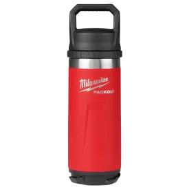 Milwaukee 48-22-8382R PACKOUT™ 18 oz 18/8 Stainless Steel Red Insulated Bottle with Chug Lid