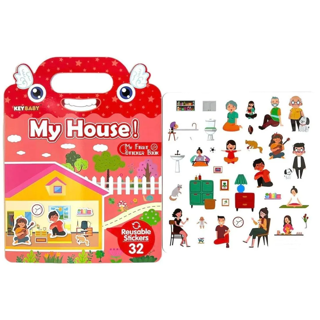 My House Learning Reusable Stickers - 32 Pieces