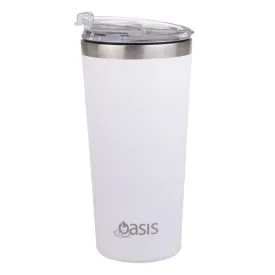 Oasis Insulated Double Wall Travel Mug 480ml - White