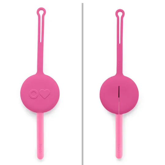 OmiePod Kids Utensils Set with Case ~ Bubble Pink