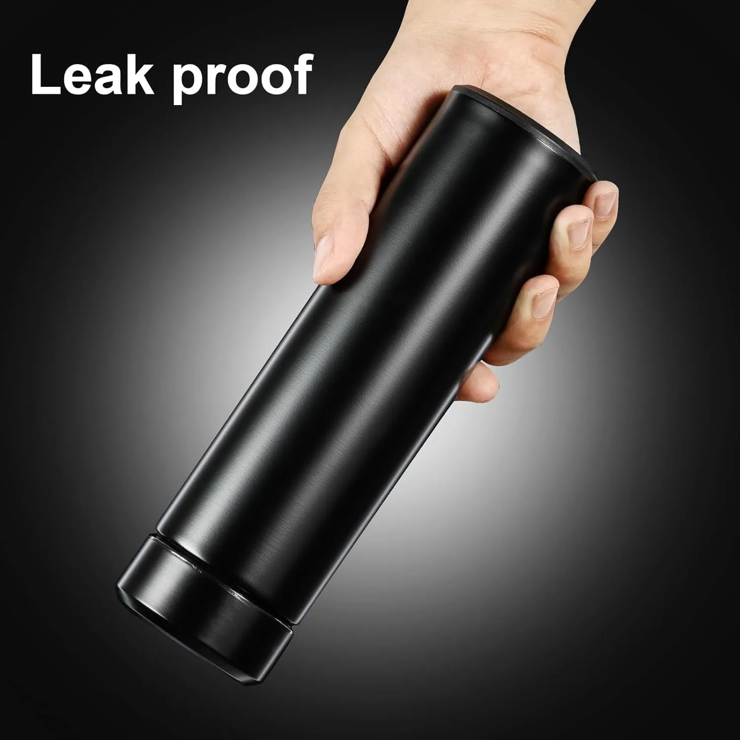 One94Store LED Temperature Display Water Bottle Double Wall Vacuum Insulated Stainless Steel Vacuum Drink Flasks Smart Water Cup for Travel for Hot and Cold Drinks (Black, 500ml)