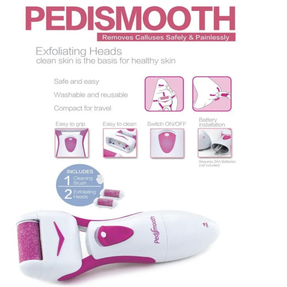 PEDISMOOTH Personal Electric Foot Callus Remover - Pink