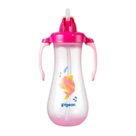 Pigeon Tall Straw Bottle (Pink)