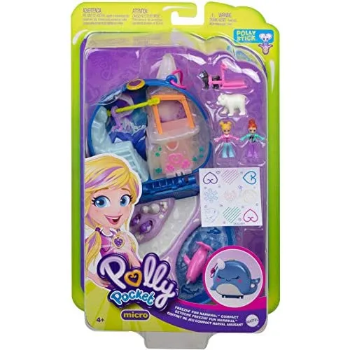 Polly Pocket Freezin' Fun Narwhal Compact with Fun Reveals