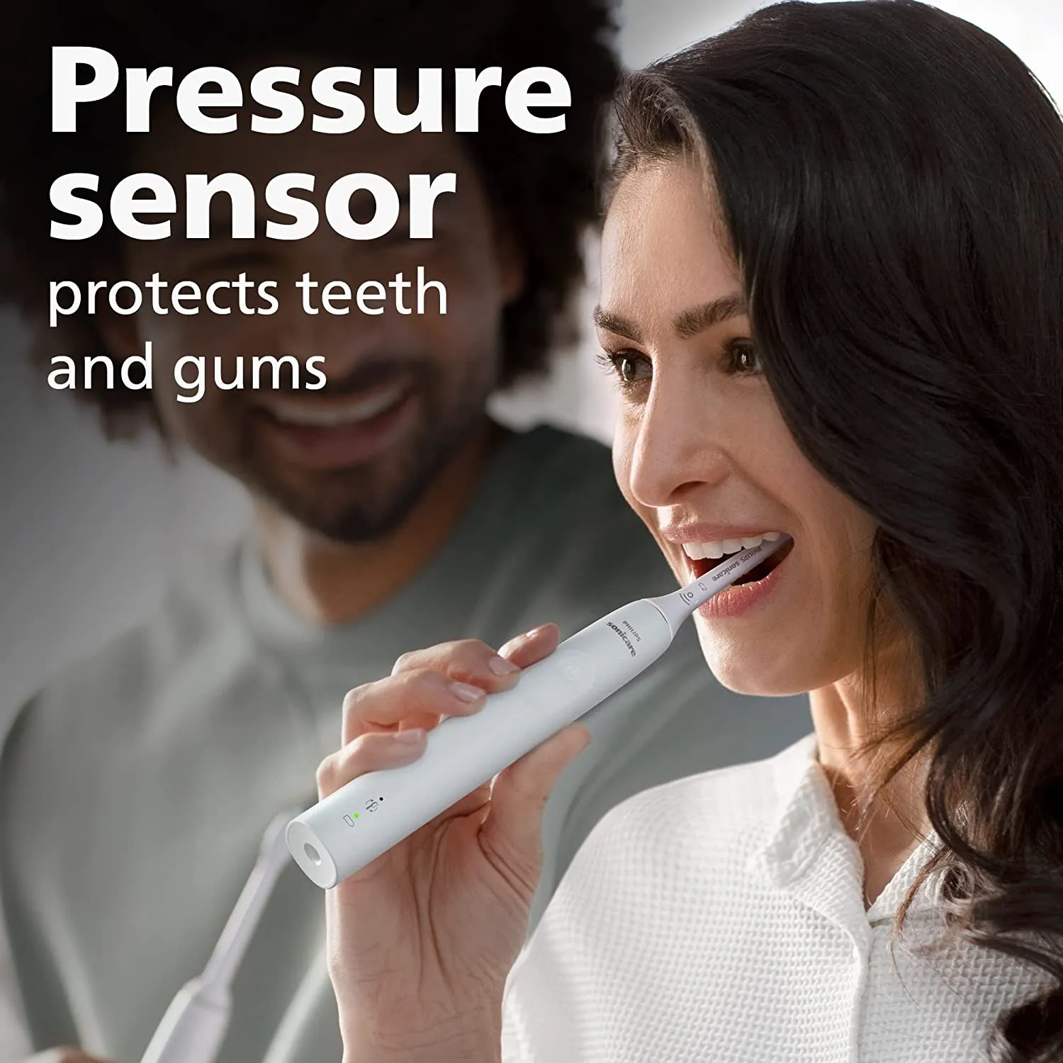 Rechargeable Electric Toothbrush with Pressure Sensor, Long Battery Life