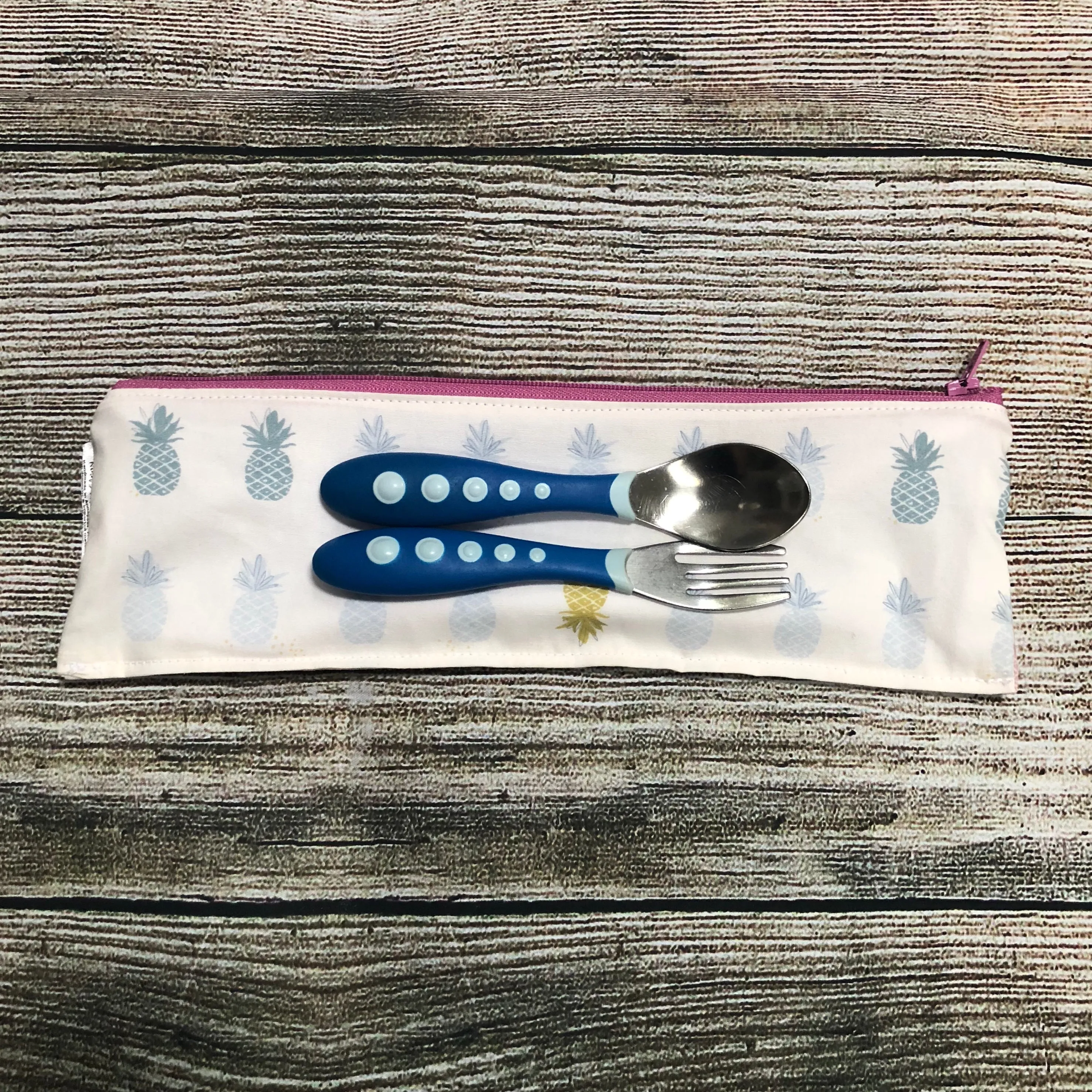 Regular Sized Reusable Straw/Utensil Wet Bag Sea Glass