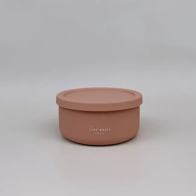 Round Silicone Container - MEDIUM - Dusty Pink