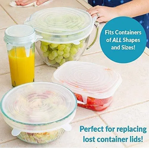 Silicone Re Usable Lid Cover 6 Pcs