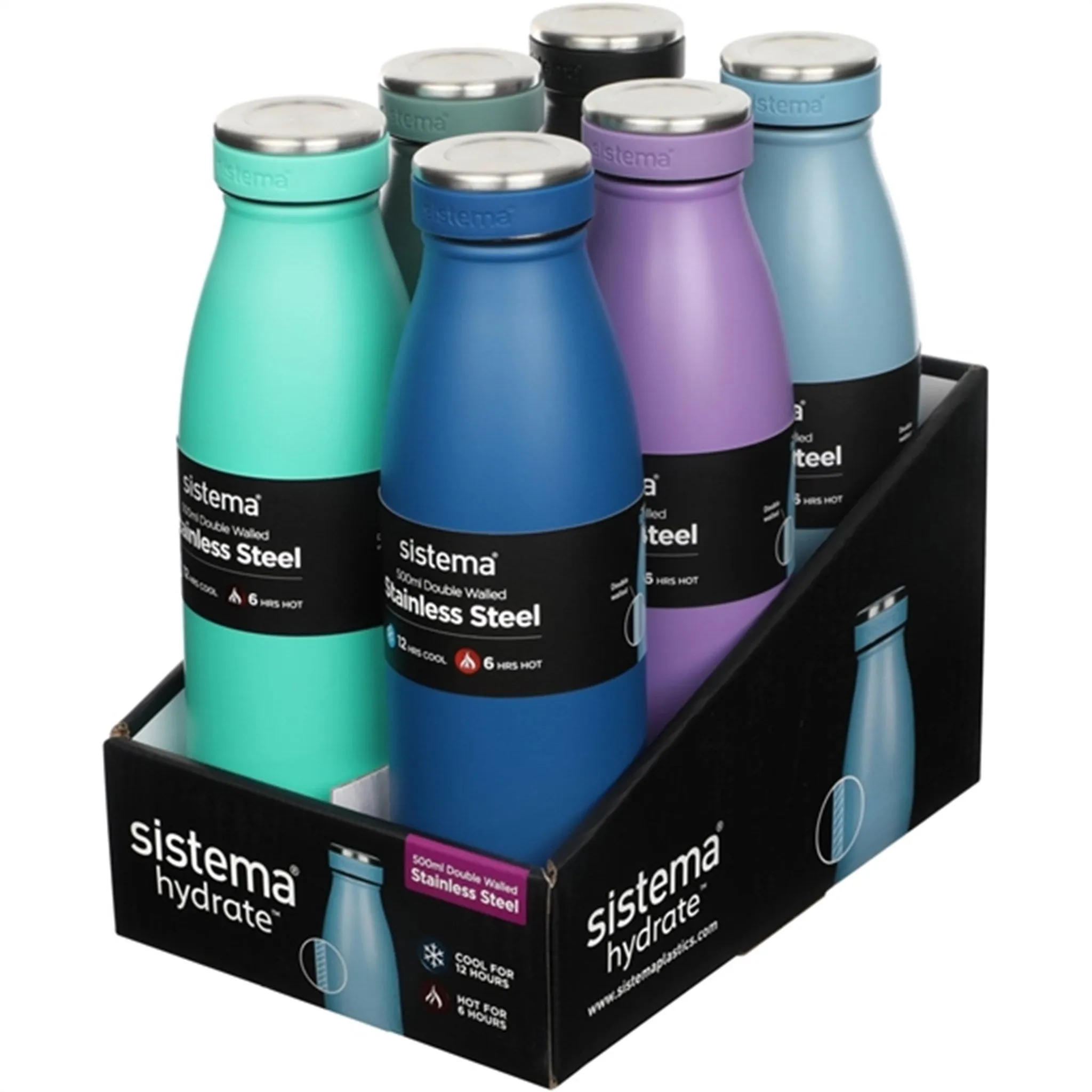 Sistema Stainless Steel Drink Bottle 500 ml Ocean Blue