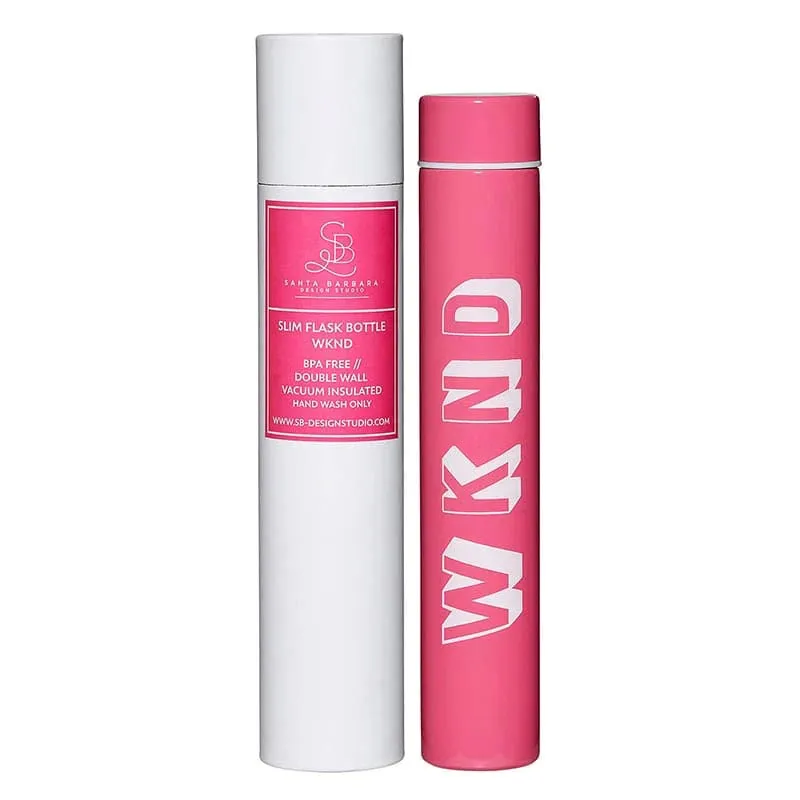 Skinny Flask Bottle - Pink Weekend