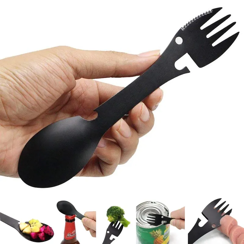 Stainless Steel Tableware Bottle Cutlery Flatware Utensil Fork Can Opener