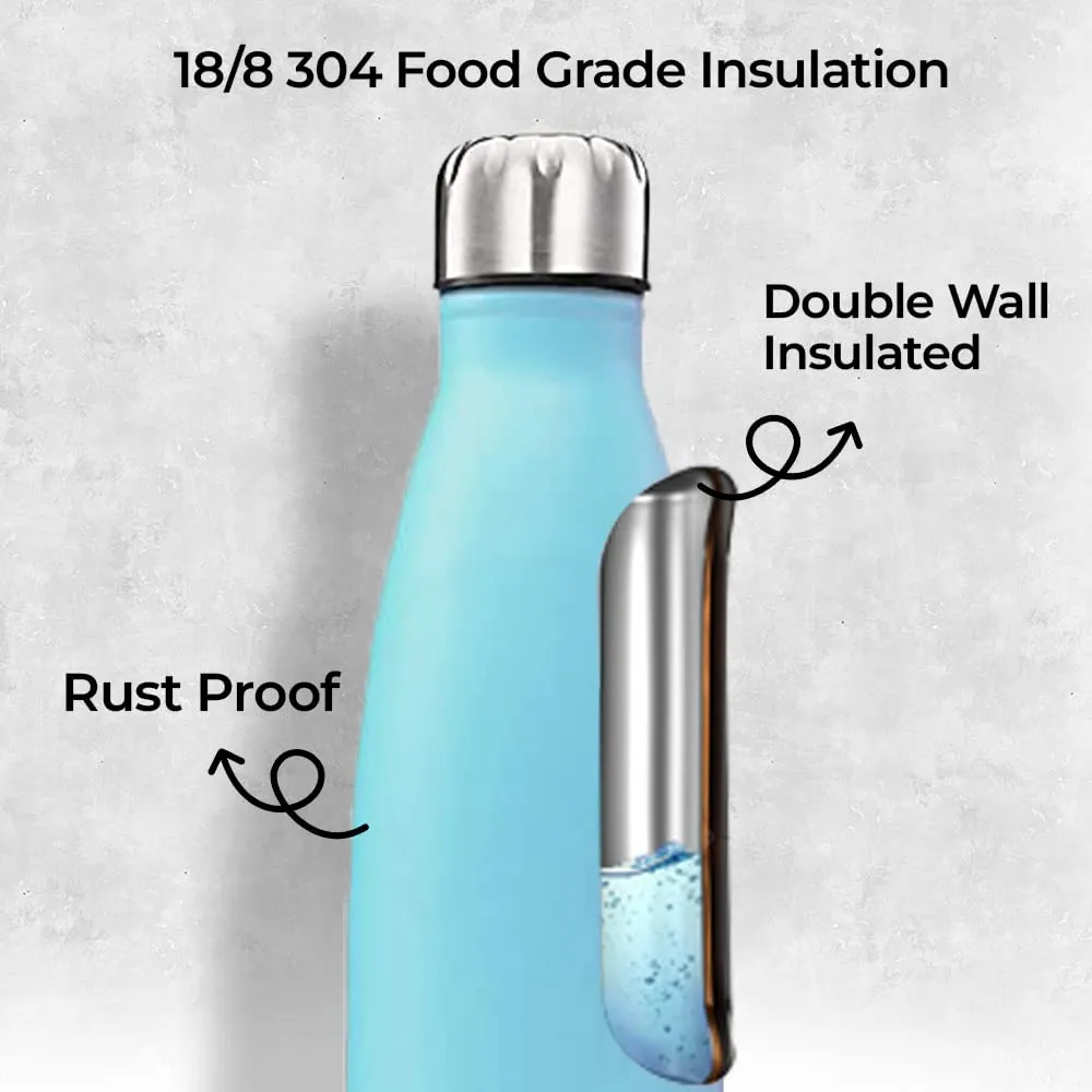 The Better Home 1000 ml Thermosteel Bottle | Doubled Wall 304 Stainless Steel | Stays Hot For 18 Hrs & Cold For 24 Hrs | Leakproof | Insulated Water Bottles for Office, Camping, Travel | Blue