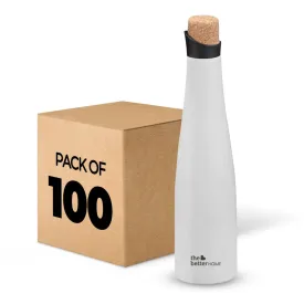 The Better Home Insulated Cork Water Bottle|Hot & Cold Water Bottle 750 Ml -Wine |Easy Pour| Bottle for Fridge/School/Outdoor/Gym/Home/Office/Boys/Girls/Kids, Leak Proof (Pack of 100, White)