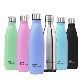 The Better Home Stainless Steel Insulated Water Bottle 500ml | Thermos Flask 500ml | Hot and Cold Steel Water Bottle 500ml (Purple)