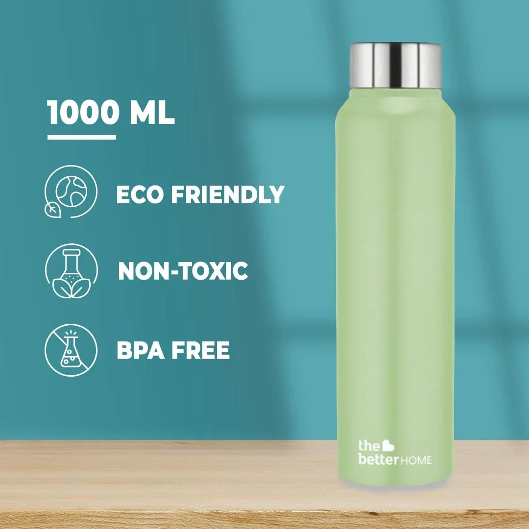 The Better Home Stainless Steel Water Bottle 1 Litre | Leak Proof, Durable & Rust Proof | Non-Toxic & BPA Free Steel Bottles 1  Litre | Eco Friendly Stainless Steel Water Bottle (Pack of 3)