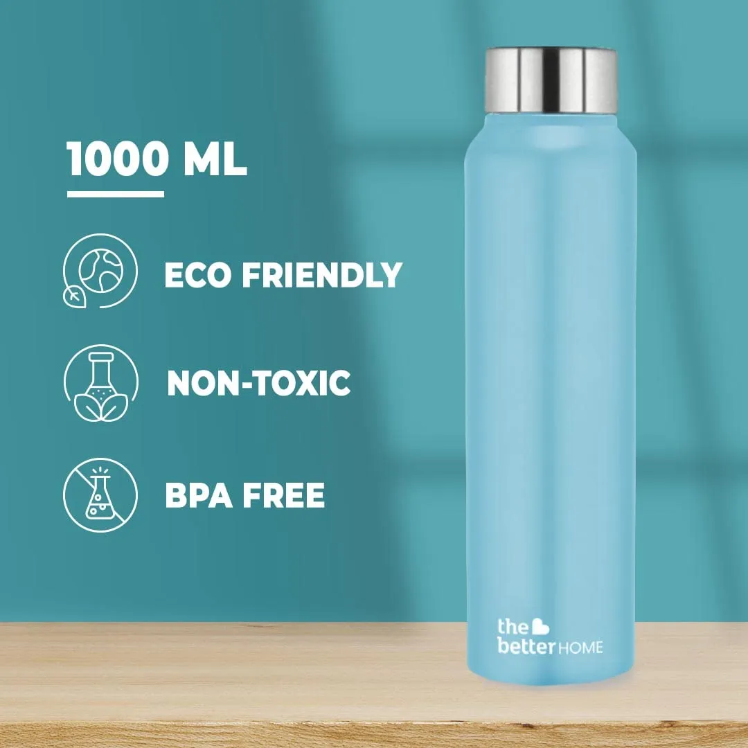 The Better Home Stainless Steel Water Bottle 1 Litre | Leak Proof, Durable & Rust Proof | Non-Toxic & BPA Free Steel Bottles 1  Litre | Eco Friendly Stainless Steel Water Bottle (Pack of 50)