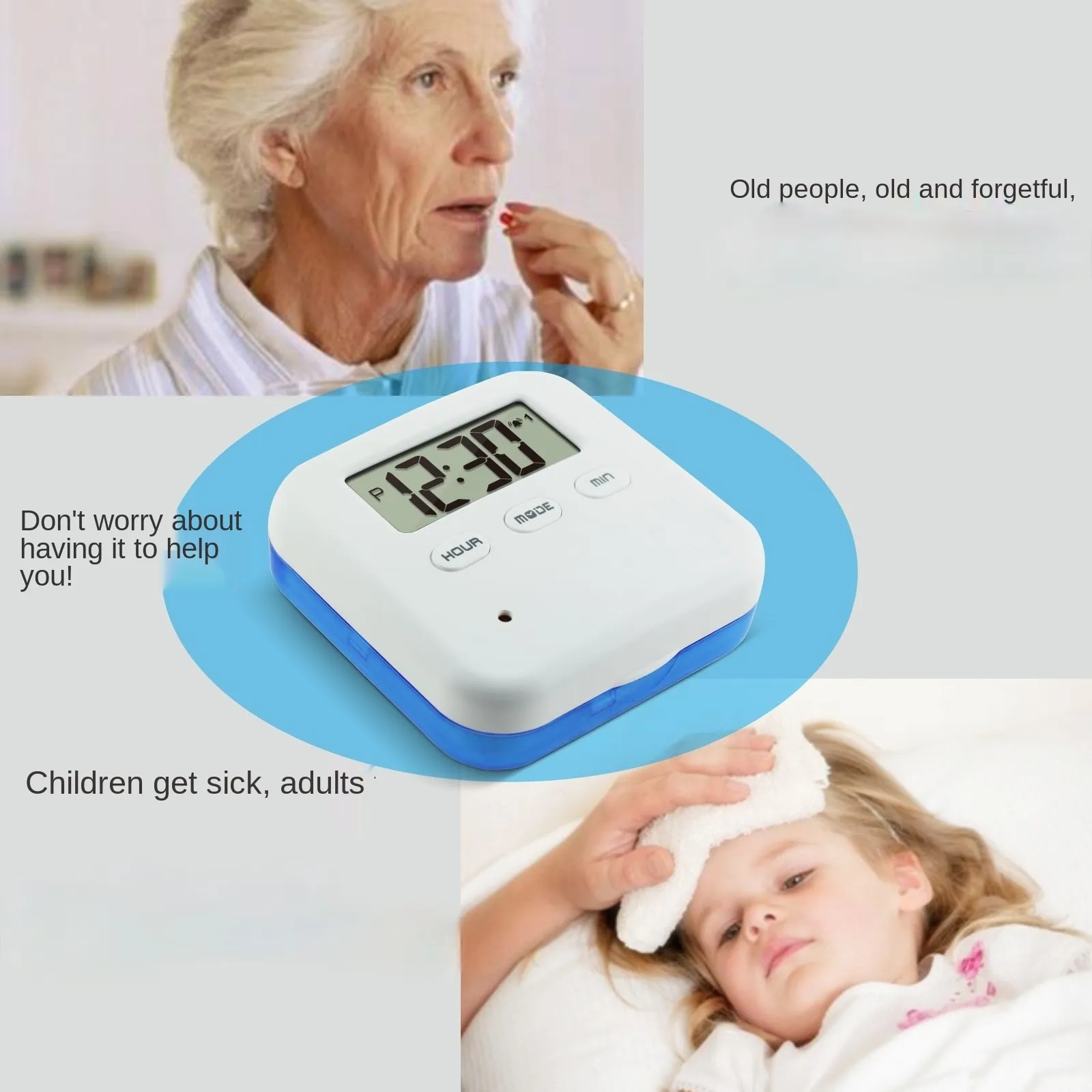 Timer Pill Box  Electronic Reminder Pill Box Elderly Pill Box Timer