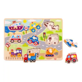 Tooky Toys Wooden Vehicle Puzzle