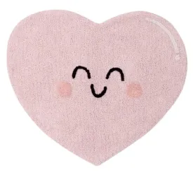 Washable cotton rug "happy heart"