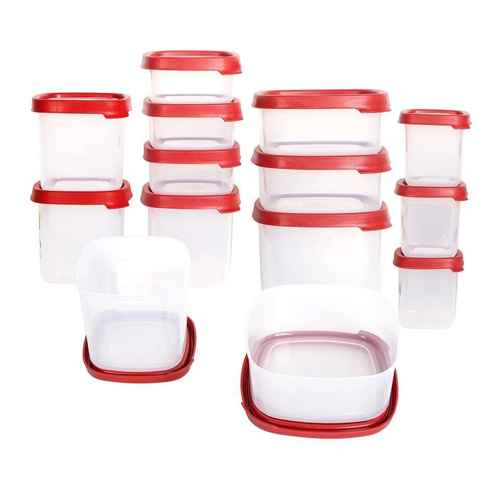 Wham 28PCS BPA Free Reusable Plastic Container Food Saving Storage Set Safe Food Box Set