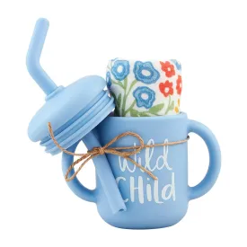 Wild Child Silicone Cup & Bib Set