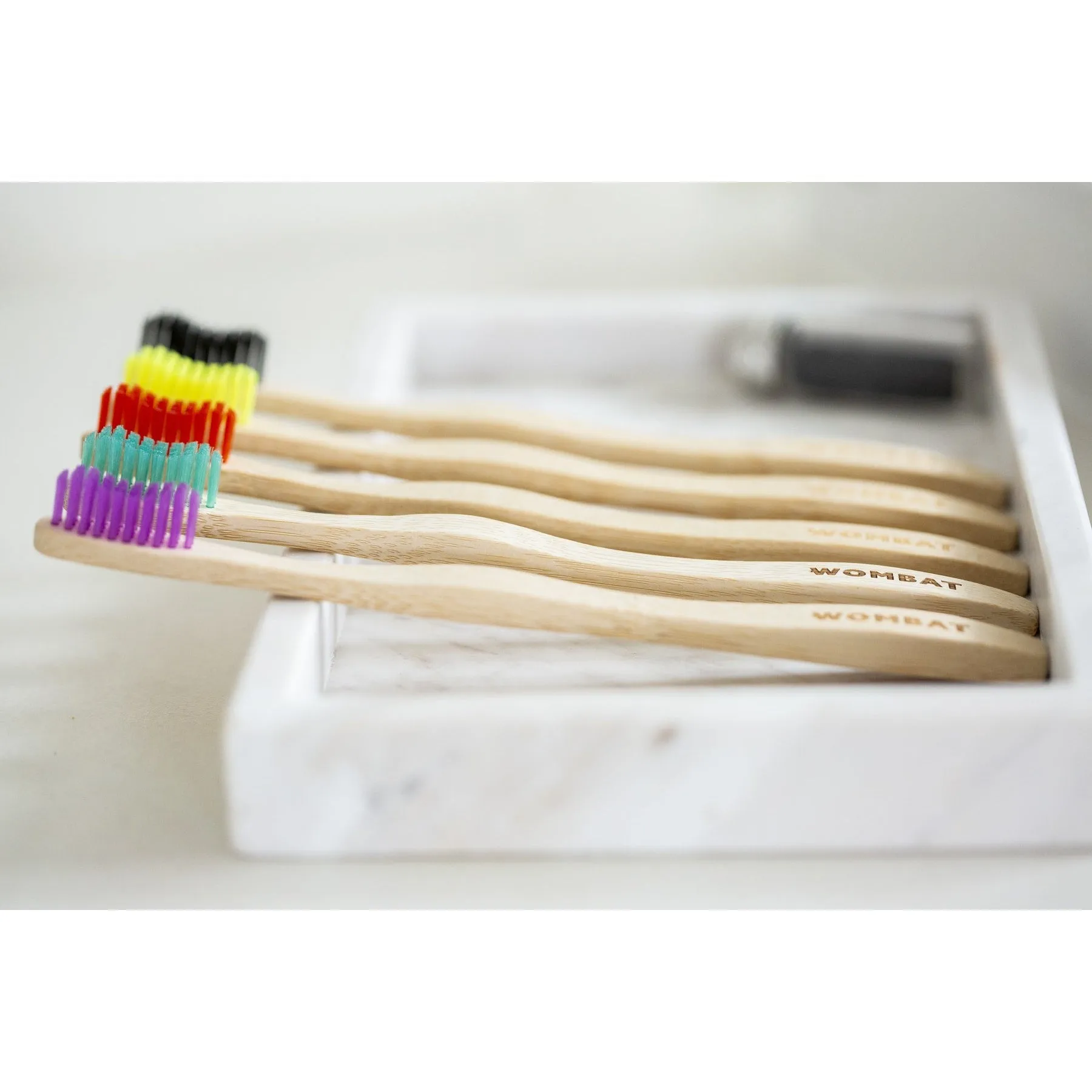 Wombat Adult Bamboo Toothbrush - Purple