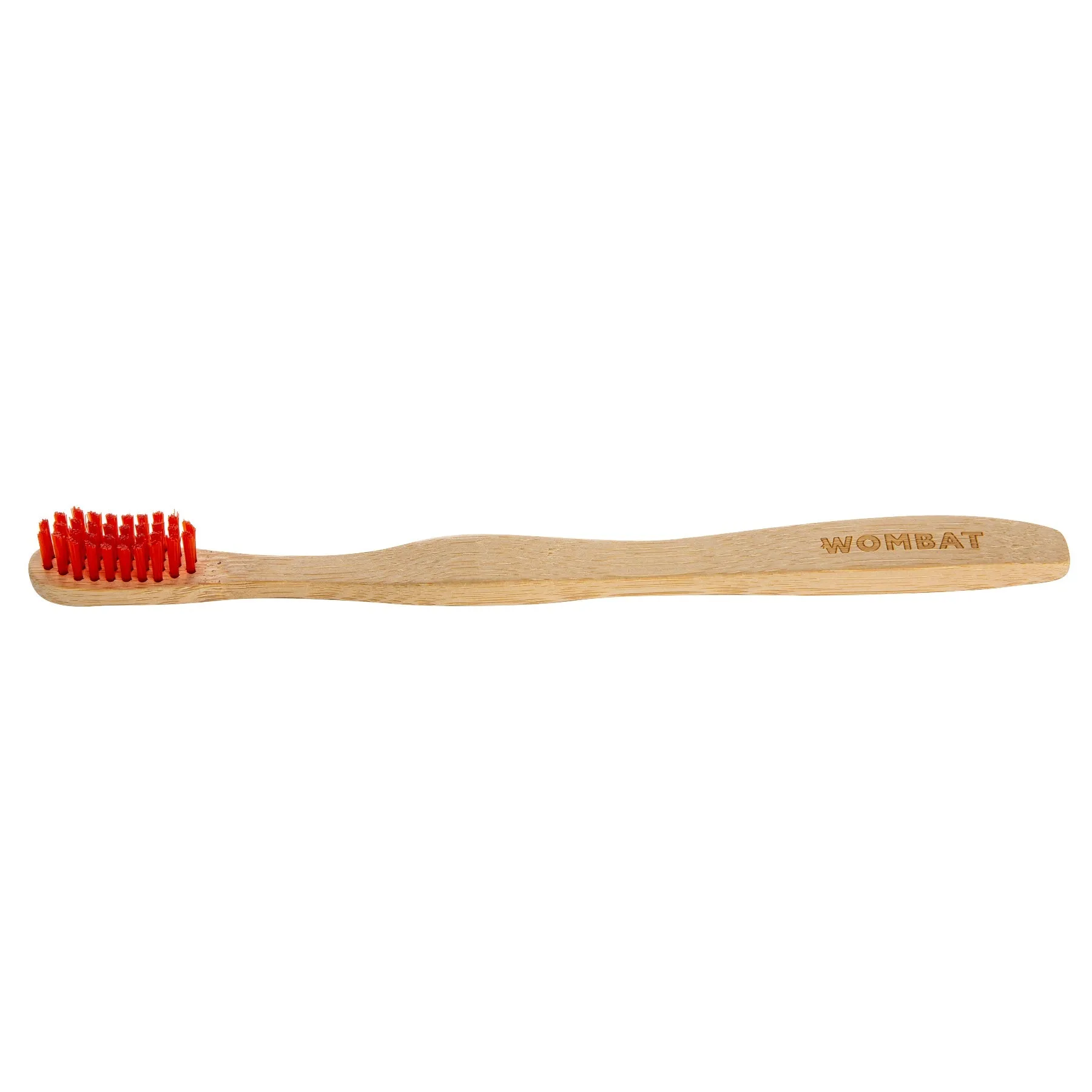 Wombat Adult Bamboo Toothbrush - Red