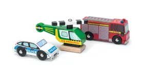 Wooden Emergency Vehicles Set - Le Toy Van